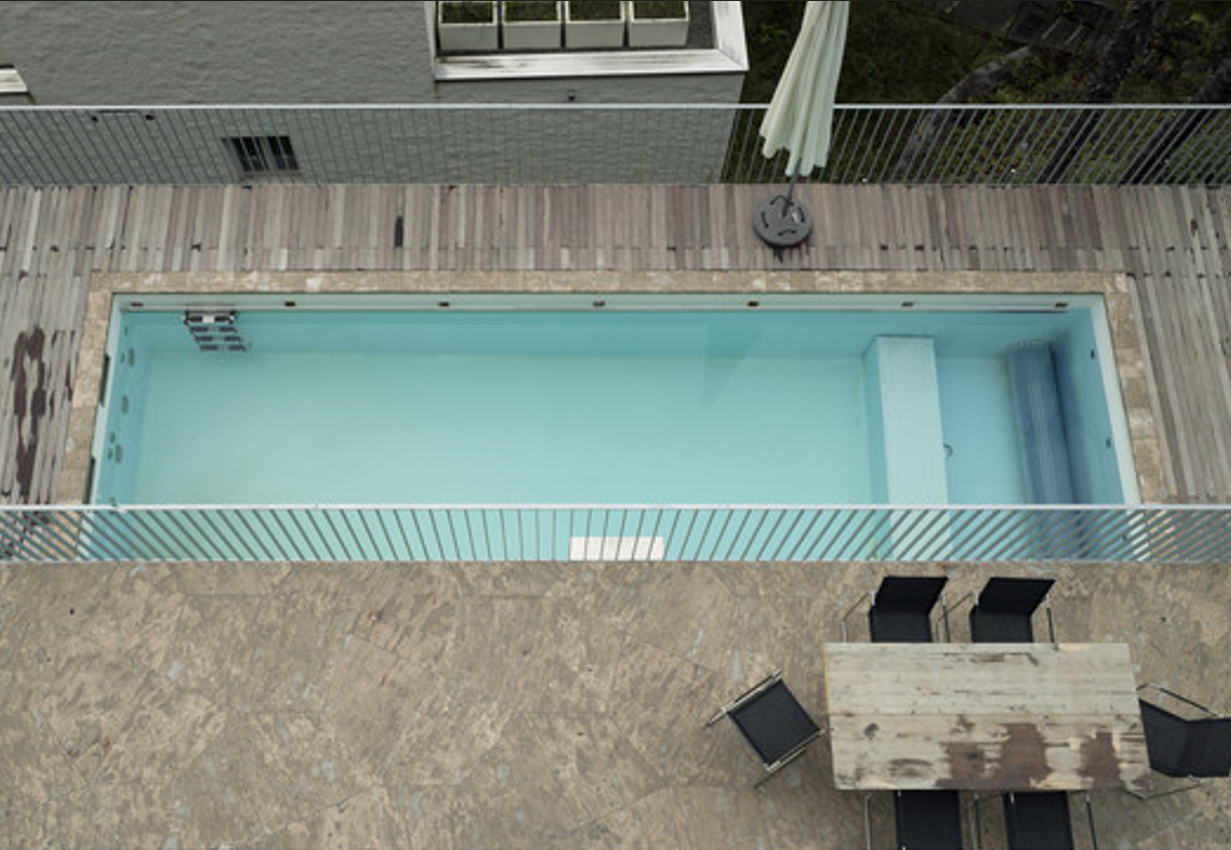 Piscina privata vista dall'alto